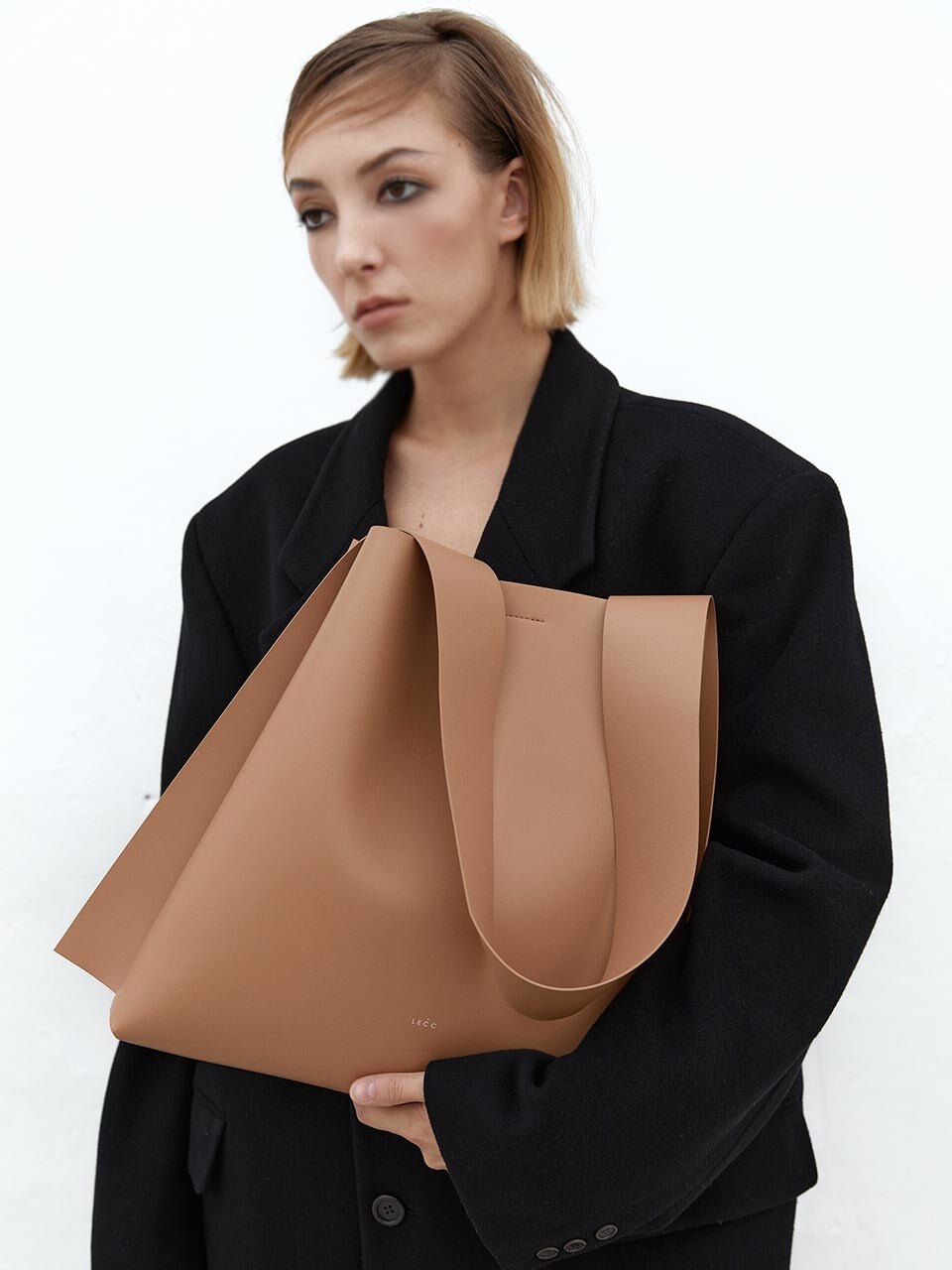 LECC Project Arc Big Bucket Bag Artificial Leather by W Concept