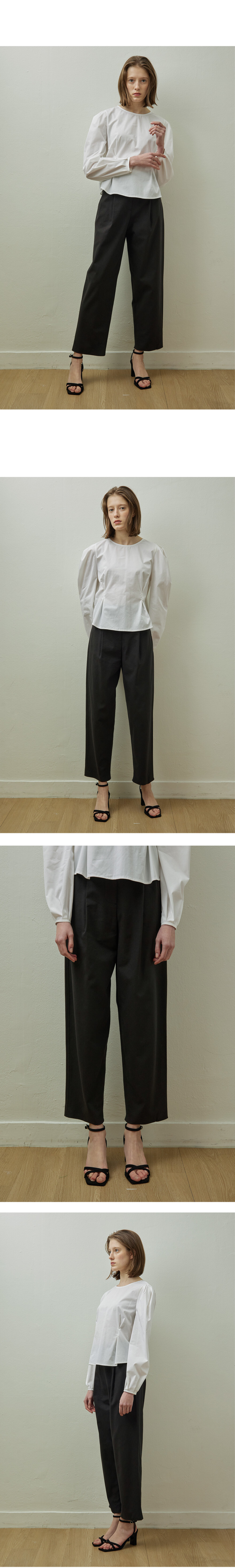 Bio Cotton Wide Slacks Pants (Black) | W Concept