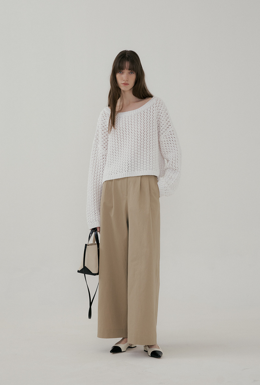 Two Tuck Linen Wide Pants - 2 Colors | W Concept