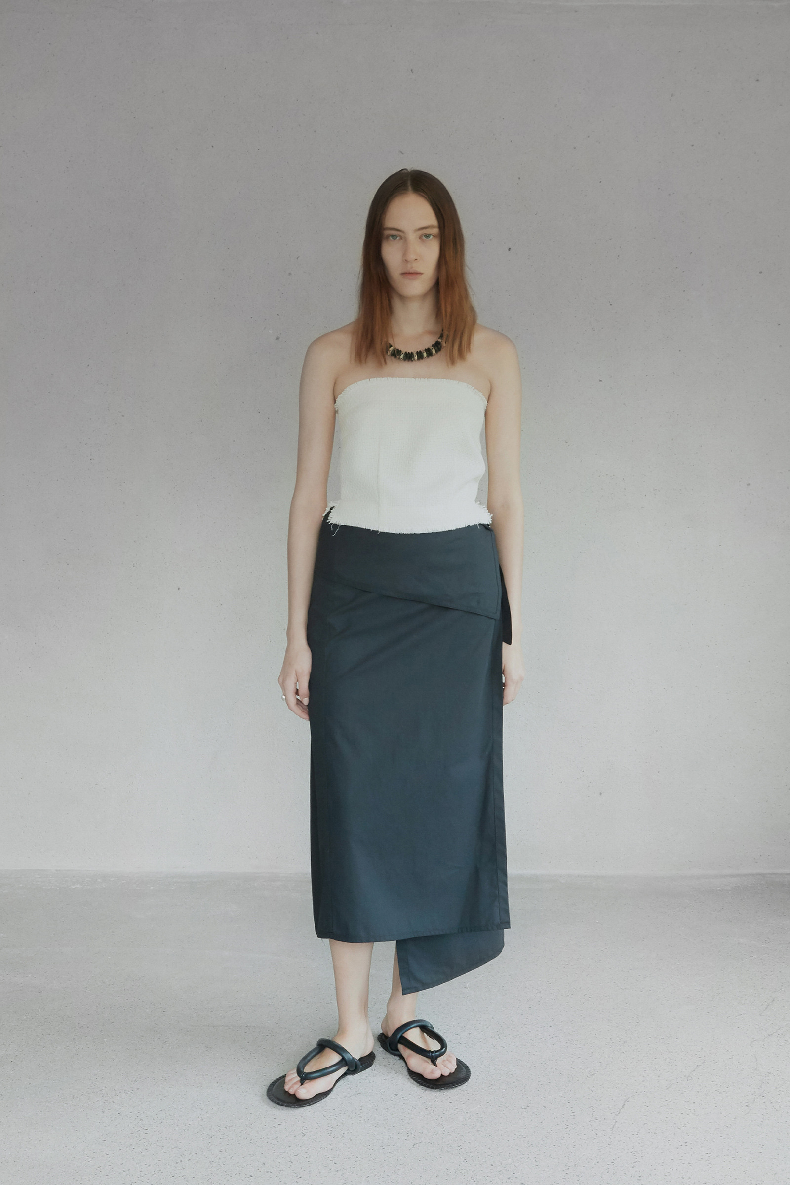 Garment Dyed Wrap Skirt | W Concept