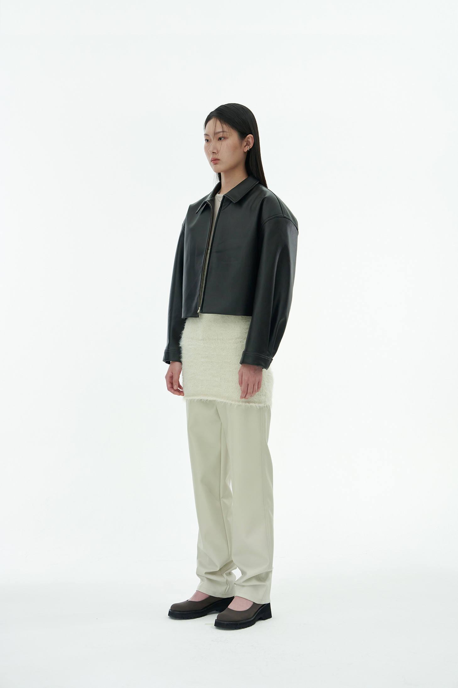 Vegan Leather Crop Blouson | W Concept