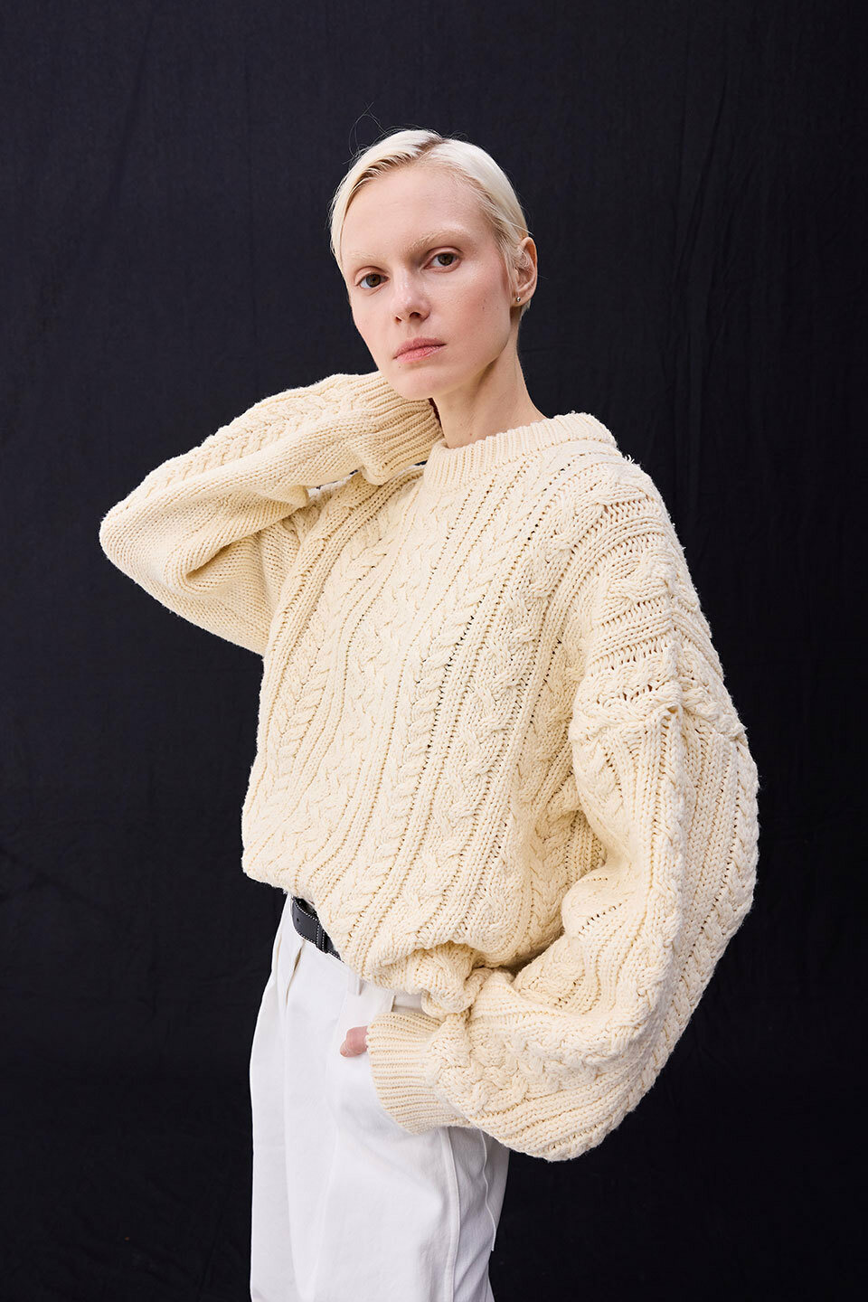 日本製送料無料 Noah Flower Instarsia Lambwool Sweater | polisa 