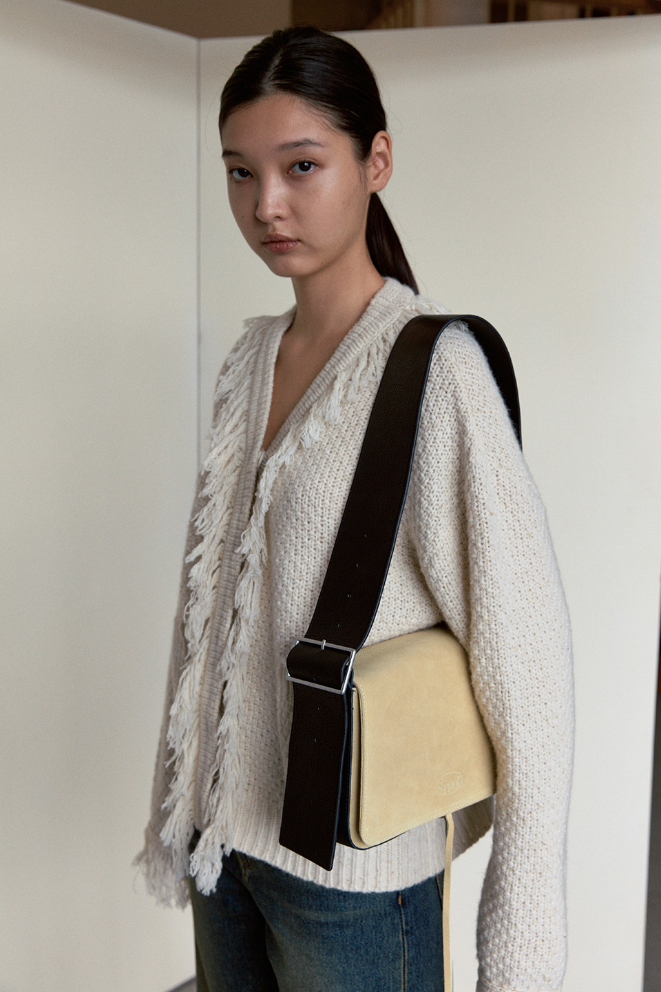 Matin Kim Mini Buckle Bag_White by W Concept