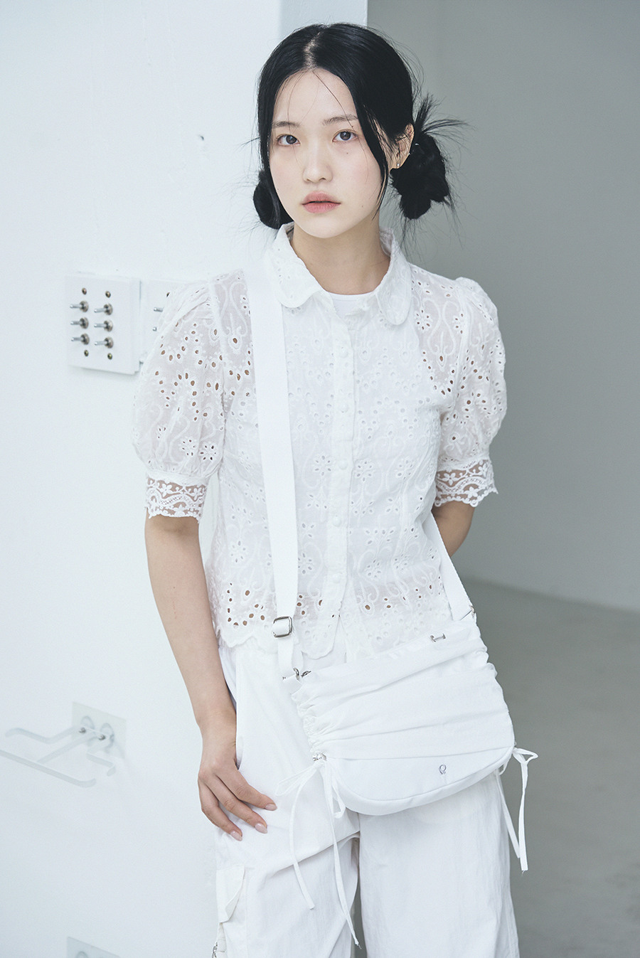 [POIE포이에]Layered string bag_white [W CONCEPT]