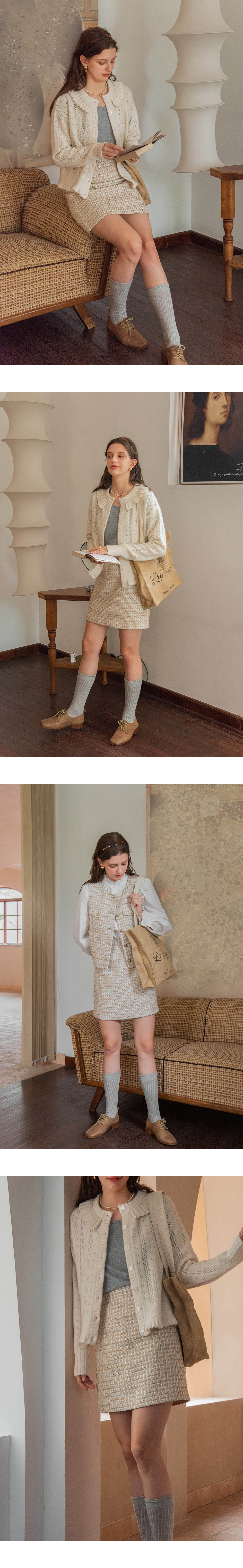 ISLA tweed mid skirt_light beige - 감도 깊은 취향 셀렉트샵 29CM