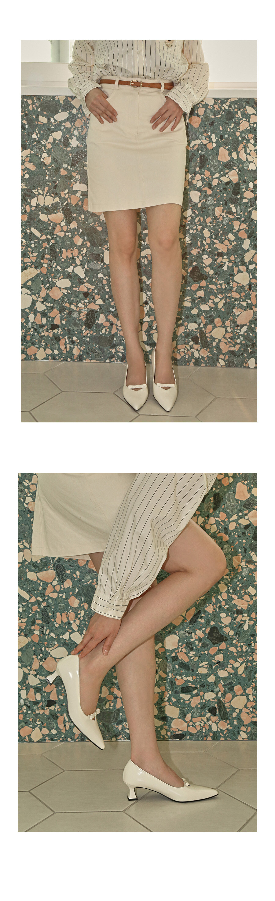 132J Romantic Ribbon Pumps 상세 이미지 3