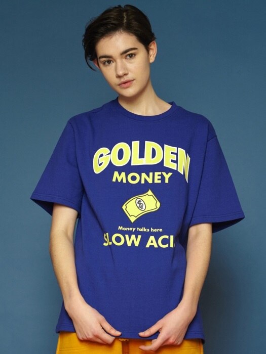 [리퍼브 상품][UNISEX] Goldenmoney Short T (blue)