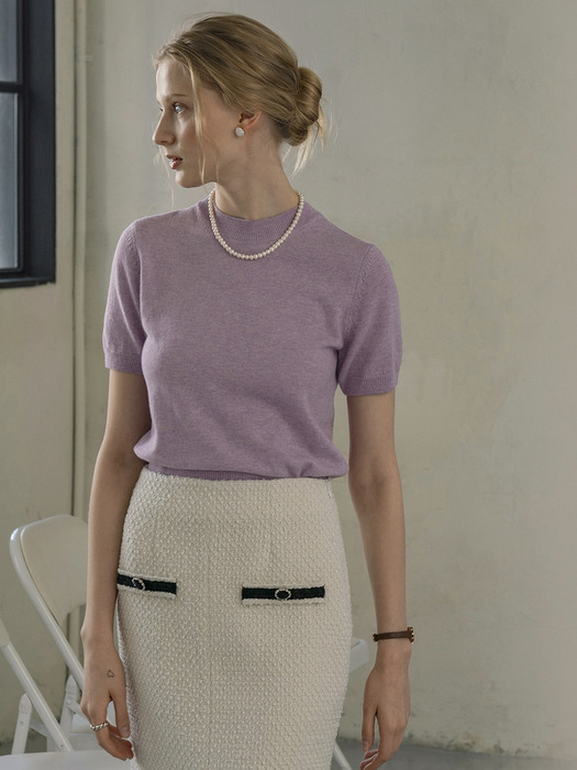 SI SKN 2021 cashmere blend short knit_Violet