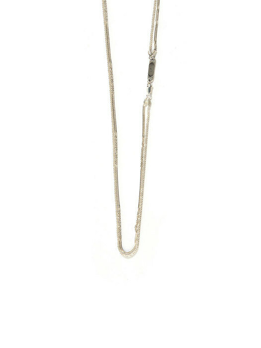 SEWN SWEN SILVER DOUBLE LAYERED SNOW ON THE BRANCHES CHAIN NECKLACE