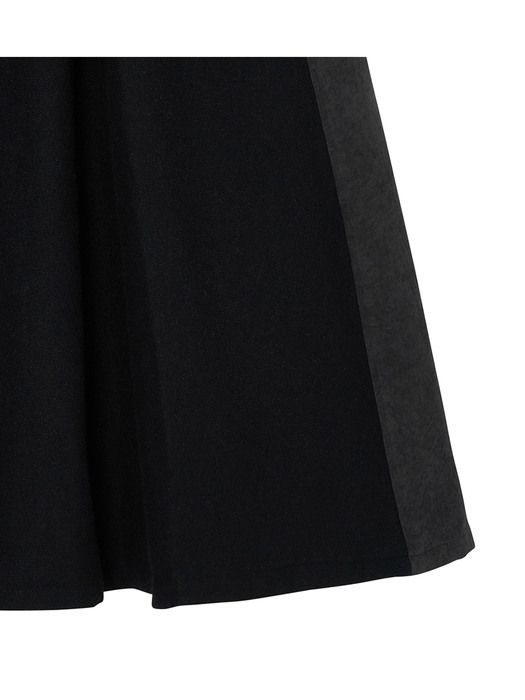 Side fabric matching skirt_black