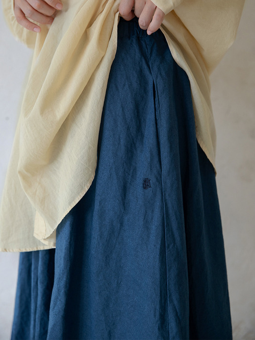 Brie full skirt - vintage blue 브리에 풀 스커트 _빈티지블루