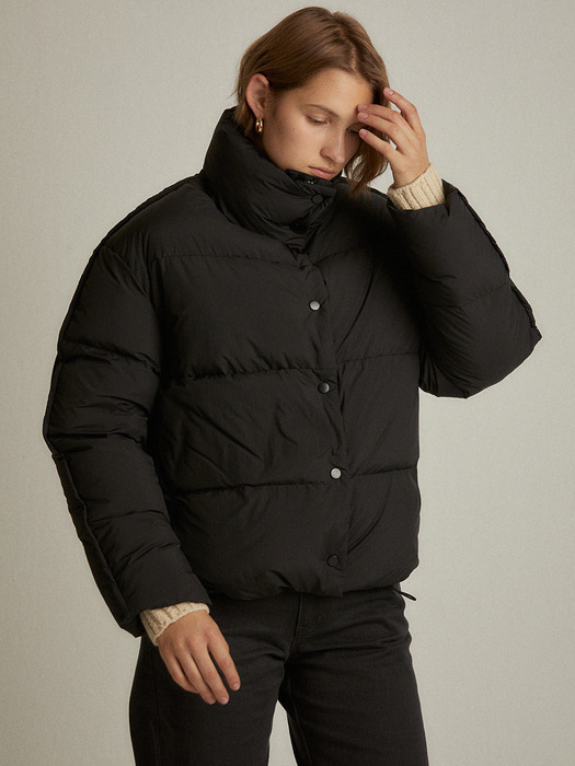 Quilted down jumper (black)
