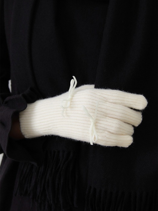(선물포장) (HANDMADE) ribbon point gloves_COLORS