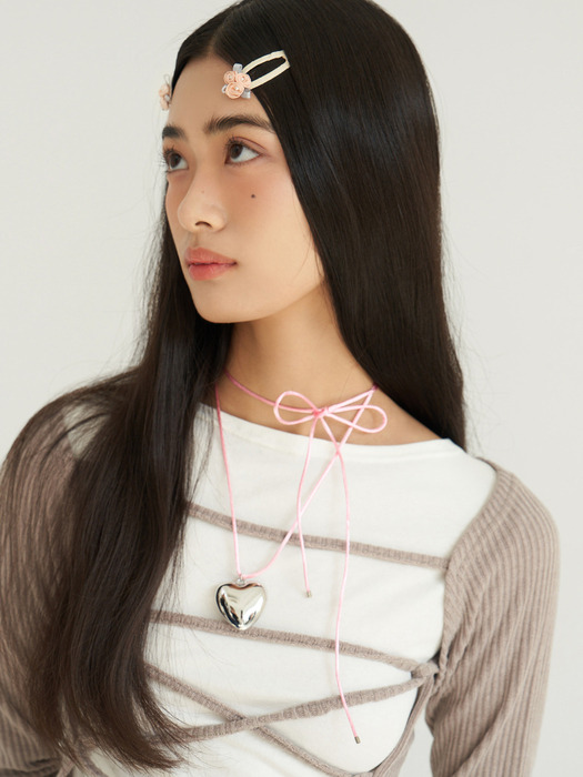 heart string necklace (4colors)