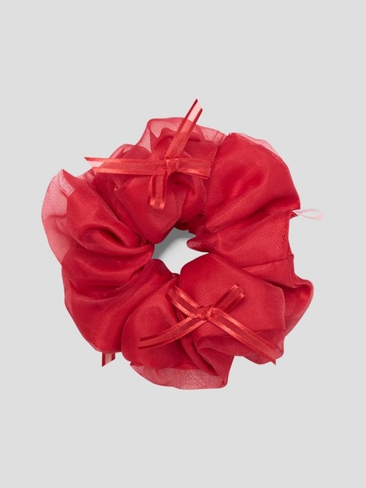 organza petit ribbon scrunchie 16 - red