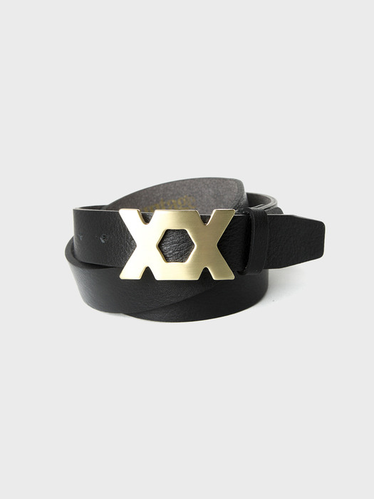 untied golden symbol belt[black(UNISEX)]_UTA-FM16 