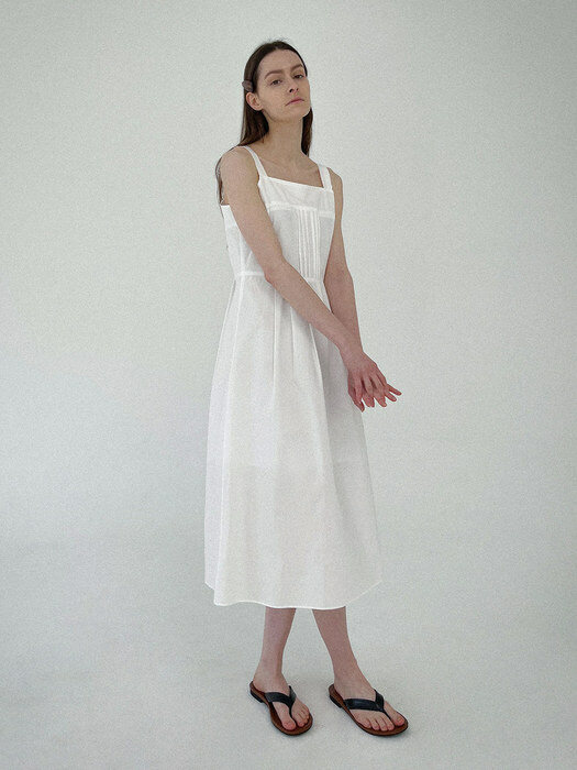 [22 SUMMER][SALT Label] WHITE SLEEVELESS DRESS