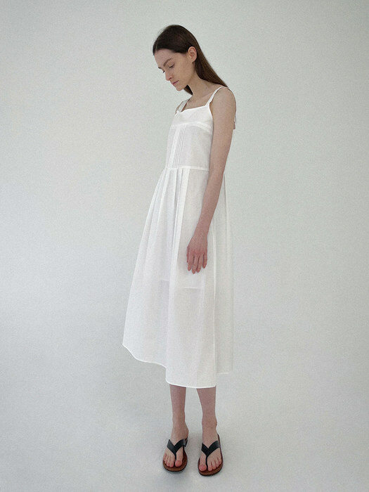 [22 SUMMER][SALT Label] WHITE SLEEVELESS DRESS