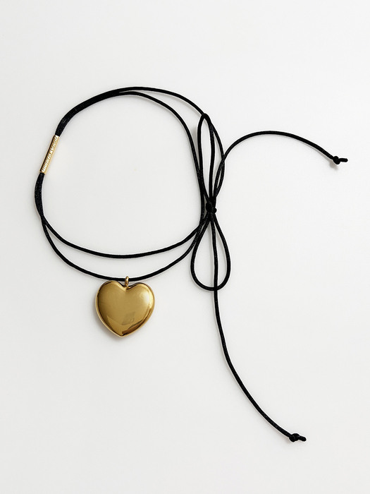 [단독]Jumbo Heart String Necklace