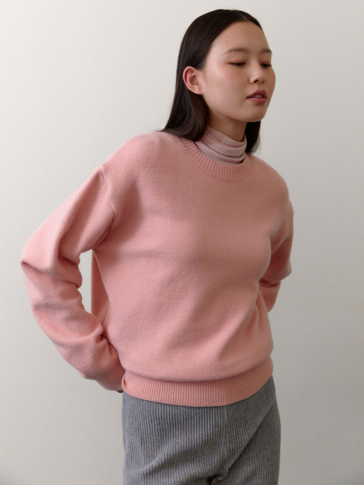 Classic Crewneck knit (Light pink)