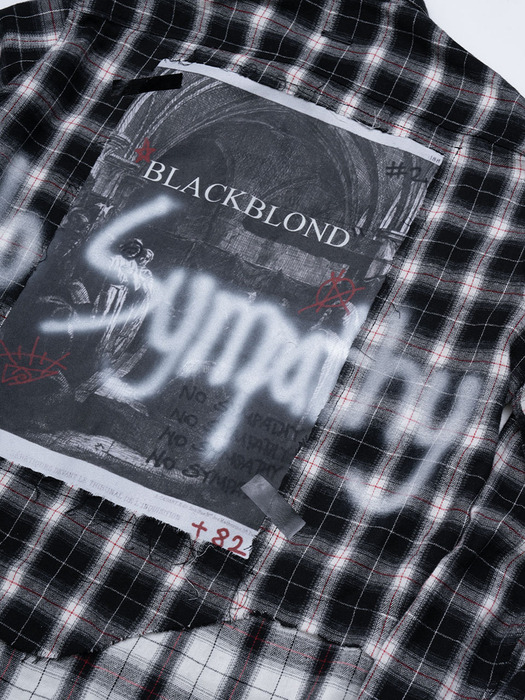 BBD No Sympathy Layered Check Shirt (Black)