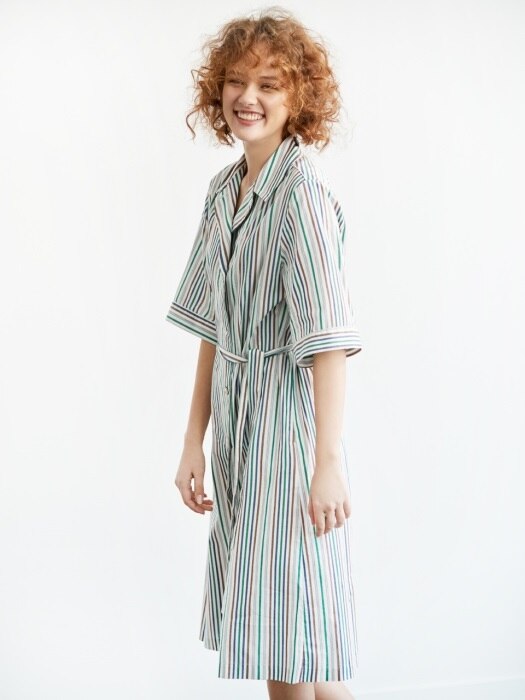 striped shirtdress