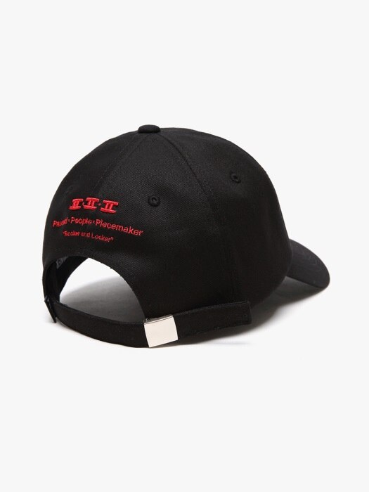 RL SIGNATURE BALL CAP (BLACK/RED)