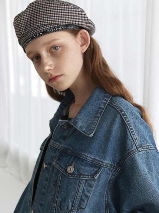 [1159STUDIOXMUNN] CO SELVAGE BERET_CHECK