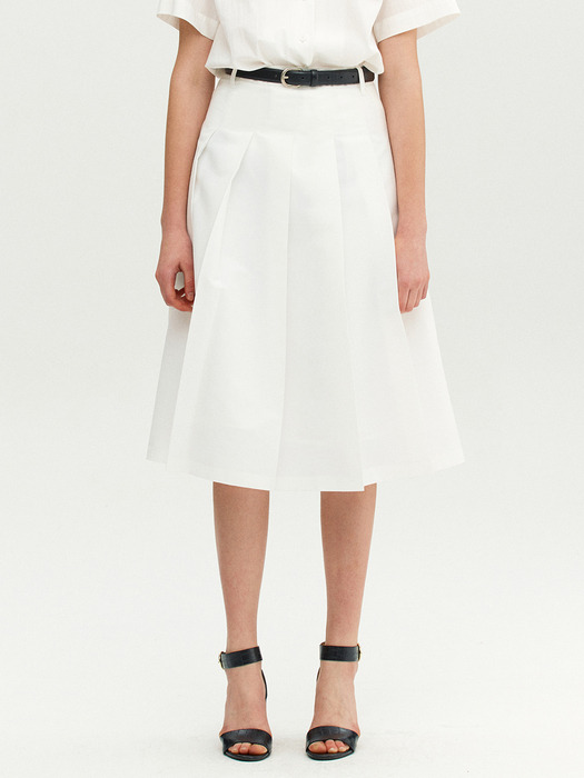 MINORI Pleated skirt (Ivory)