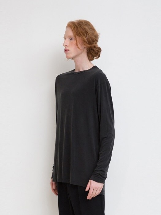 Oversized Long Sleeve T-Shirt - Black
