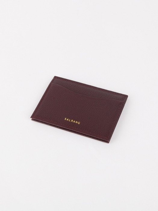 REIMS W018 Roof Mini Card Wallet Burgundy