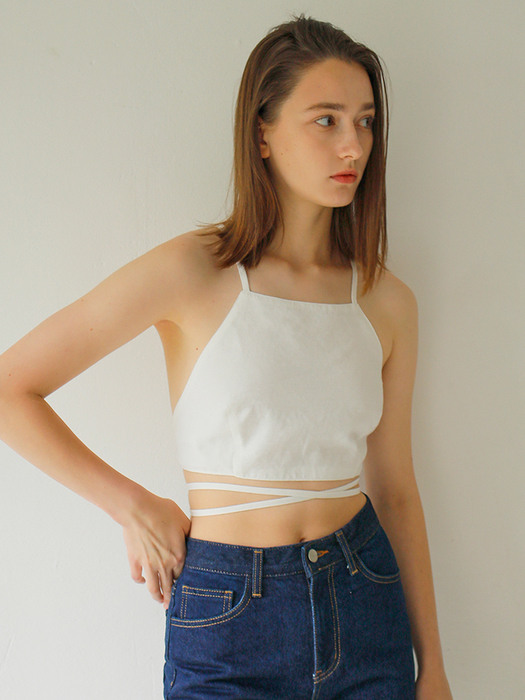 BACKLESS STRING TOP / WHITE