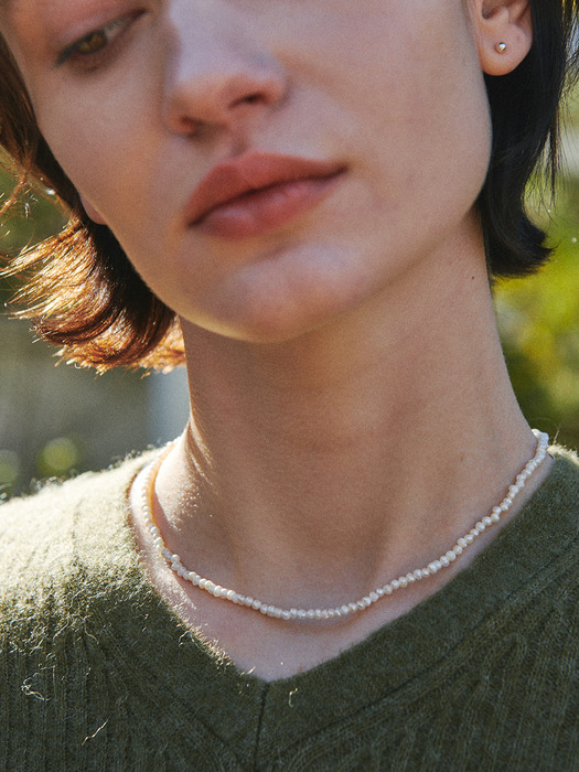 [925 silver]Un.silver.20 / fresh-water pearl necklace (renewal)