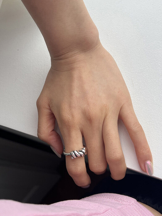 [925silver] Twist knot ring