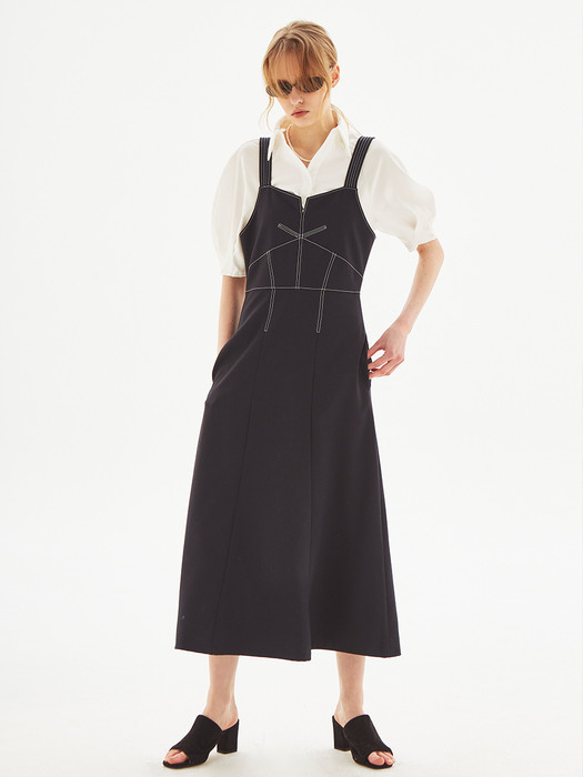 [LINE] Stitched Bustier Dress