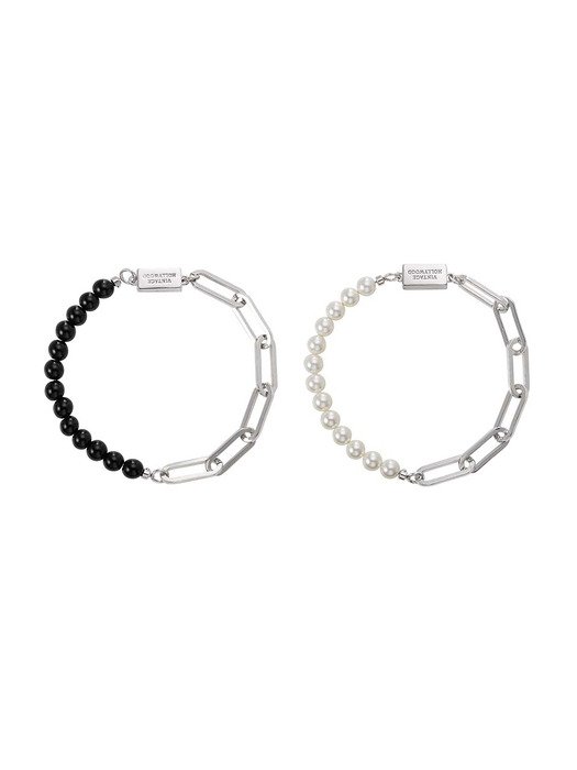 Chain Half Pearl Bracelet_VH24NNBR173M