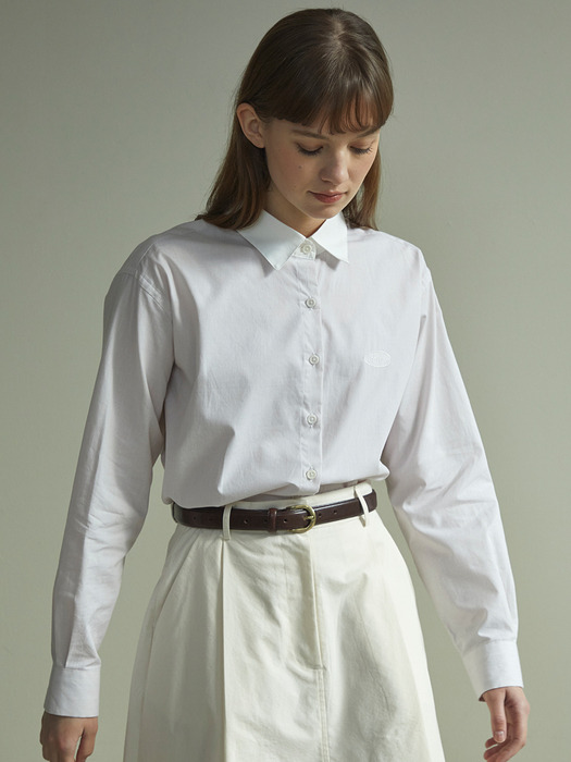 Coloring Cropped Shirt Ivory