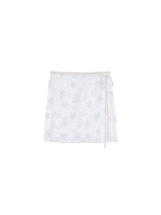 Flower Spangle Wrap Skirt VC2433SK306M