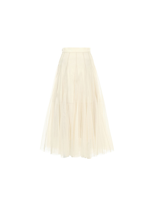 Etoile Banding Sha Skirt (Cream Beige)