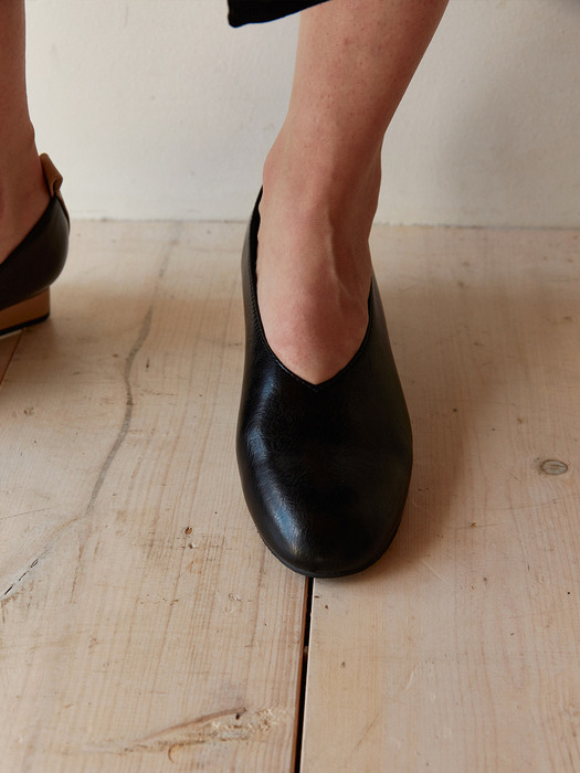CHEESE Glove Flat Shoes - 4color 3cm 라운드 글로브 플랫슈즈