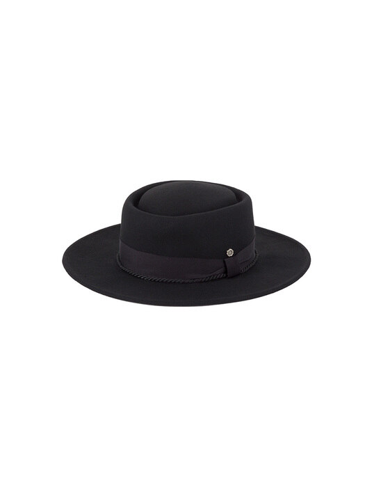 Bohem Flat Top Hat - Black