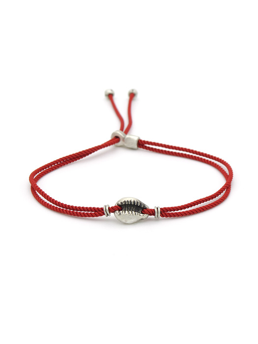 Shell string bracelet (red)