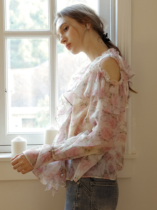Cest_Palace chiffon floral blouse