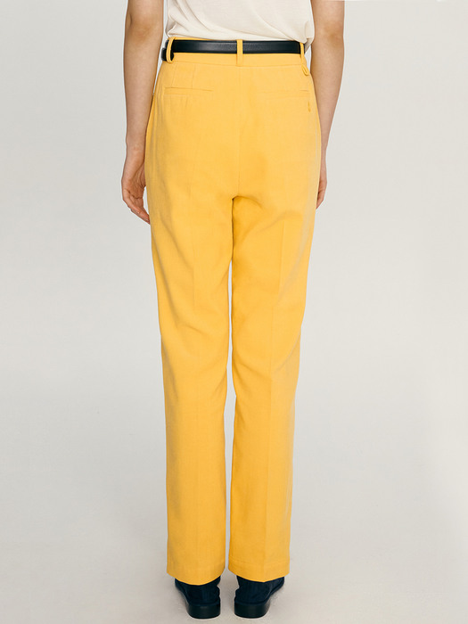 MAKALU High-rise straight corduroy pants (Cyber yellow)