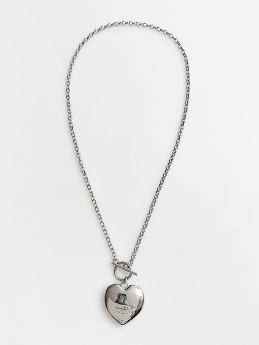 [단독]Large Heart Toggle Necklace 2color