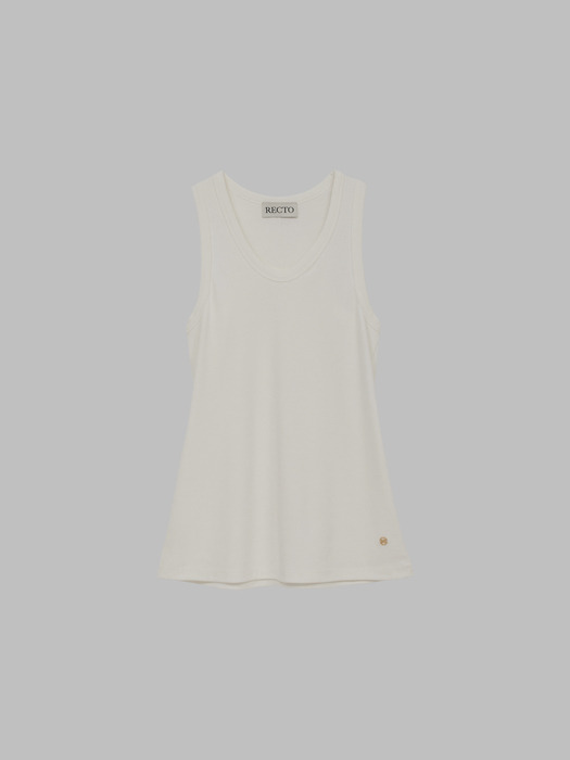 RC SIGNATURE CURVED NECK TANK TOP (OFF WHITE)