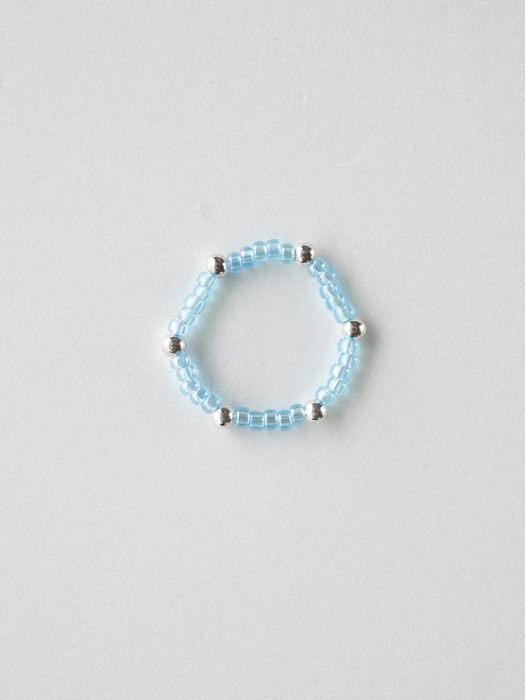 [Silver] Bright aqua blue ring