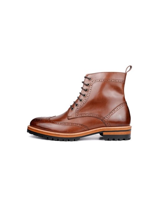 [MEN] EI006 WINGTIP BOOTS R.BROWN