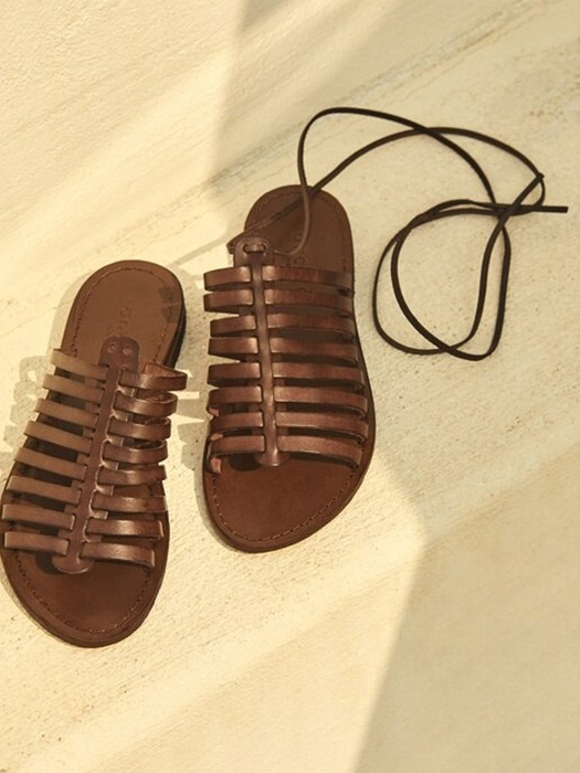 LACE-UP 2in1 SANDAL_DARK BROWN