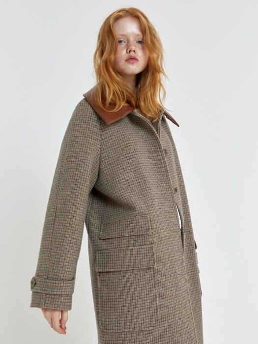18 FALL_Beige Long Felted Wool Coat